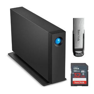 LaCie 4TB d2 Professional USB 3.1 Type-C Desktop Drive with 32GB Storage Bundle - 1 of 3
