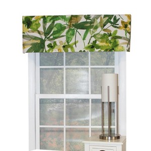 RLF Home Autumn Tailored 100% Cotton with Fully Lined 3" Rod Pocket Valnance for Windows 50" x 14" Beige - 1 of 4