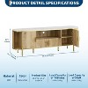70in Fluted TV Stand Fits TVs up to 80", Luxury Media TV Console with Curved Profile Sliding Doors and Faux Marble Top Adjustable Shelves - 2 of 4