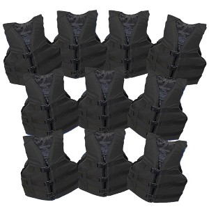 10 Pack Life jacket paddle vest; Coast Guard approved Type III PFD life vest flotation device; Jet ski, wakeboard, kayak - 1 of 4