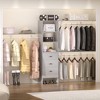 Aheaplus 120'' Adjustable Closet Organizer, Large Closet System with Storage Drawers and Hanging Rods - 4 of 4