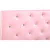 TiramisuBest Pink Twin PU Headboard, 41x3x53 inches, 13 lbs, Easy-maintain Faux Leather, Button Tufting, Adjustable Height - 4 of 4