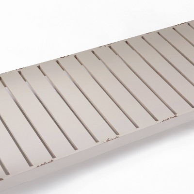 Farmhouse Antique White Wood Console Table with Storage