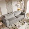93'' Teddy 3-Seater Sofa with Pull-Out Function, Chaise Lounge, 3-in-1 Convertible Feature and 2 Lumbar Pillows - 3 of 4