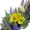 22" Artificial Pansy and Lavender Woven Branch Base Wreath - National Tree Company - 3 of 3