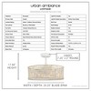 Urban Ambiance Luxury Bohemian Ceiling Fan 17.875''H x 25.25''W,  Warm White Finish,  Devonport Collection, UHP9381 - 3 of 4
