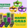 JOYIN 180 PCS Mardi Gras Party Supplies Set Serves 9 People with 9 Mask, 27 Bead Necklace, 72 Coins, 72 Tattoo Stickers for Mardi - 4 of 4
