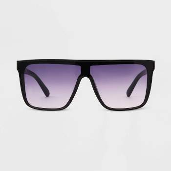 Women's Shiny Plastic Shield Sunglasses - Universal Thread™