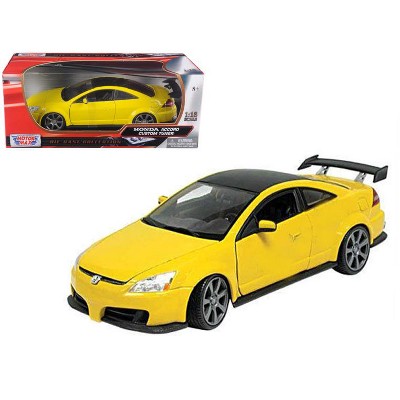 2003 Honda Accord Custom Tuner Yellow 1/18 Diecast Model Car by Motormax