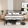 Costway Full/Queen Size Metal Platform Bed Frame w/ Headboard Mattress Foundation - 3 of 4