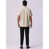 INSPIRE CHIC Men's Short Sleeve Button Down Casual Summer Hawaiian Beach Linen Shirts - 3 of 4
