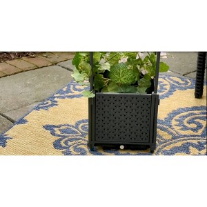 Ultimate Innovations Self-Watering Square Indoor Outdoor Planter Box with Trellis 9.84"x9.84"x40.75" - 1 of 4