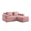 Modular 2-Seater L-Shaped Sectional Sofa, Cloud Couch, 1 Ottoman - 3 of 4