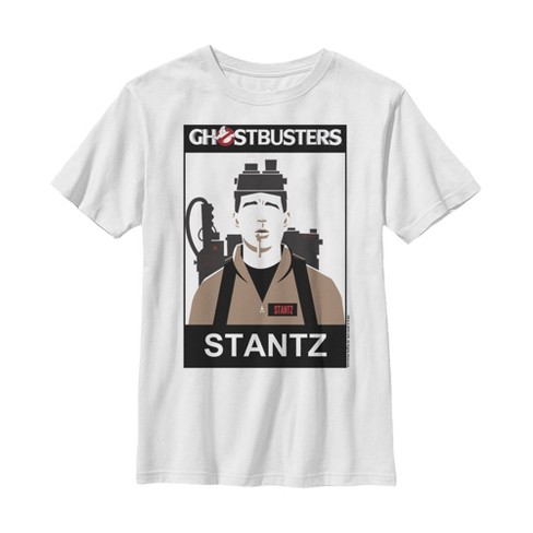 Boy s Ghostbusters Stantz 2d Cell Shade T shirt White Small