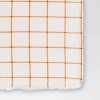 Windowpane Plush with Shearling Reverse Throw Blanket Cream/Orange - Threshold™ - image 4 of 4