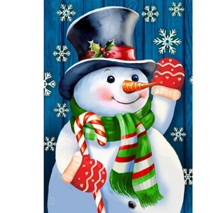 Briarwood Lane Winter Garden Flag 12x18 For Outdoor Candy Cane Snowman For Winter Garden Flag Flags For Outside - 1 of 4