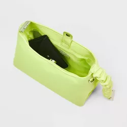 Ruched Top Handle Crossbody Bag - A New Day™ Lime Green