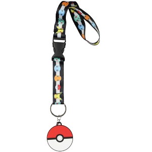 Pokemon Wrist Strap Lanyard for Keys Keychain Wallet OSFM with Charm - 1 of 4