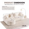 98.8'' Chenille Compression Modular L-Shaped Sectional Sofa with Curved Chaise, High-Density Sponge and 4 Accent Pillows - 2 of 4