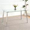 CAVINAS Dining Table Rectangle Glass Dining Table for Living Room, Dining Room - 4 of 4