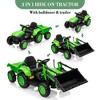 12V Kids Ride On Excavator Toy with Remote Control, Kids Electric Tractor Car with Music, LED Lights, Horn, Trailer & Dozer Bucket, Boys Girls 3-10 - 4 of 4