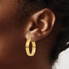 Black Bow Jewelry 4.75mm x 23mm Polished 14k Yellow Gold Round Hoop Earrings - 3 of 4