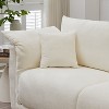 GDFStudio Austin Modern 98.5" Linen Upholstered Armrest 3-Seater Sofa with 2 Pillows - 4 of 4