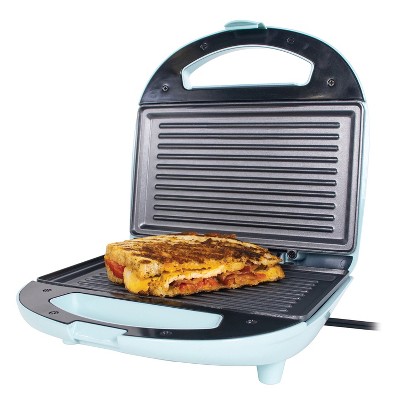 VETTA 760 Watt Nonstick Panini Press and Sandwich Maker Seafoam Blue