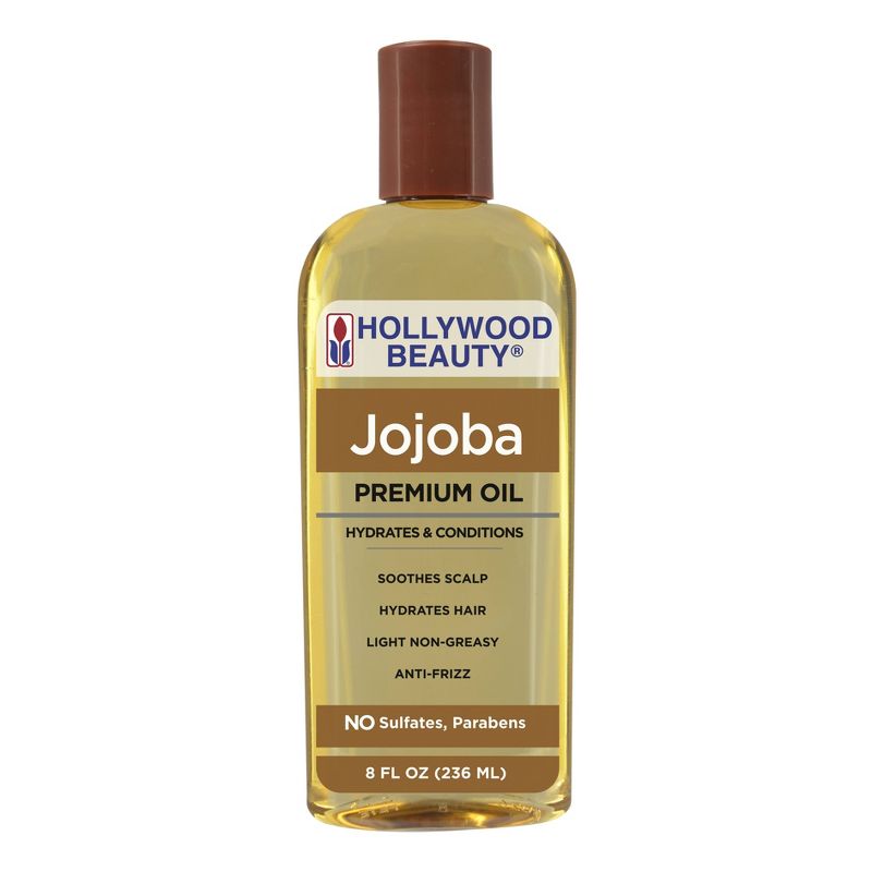 Hollywood Beauty Jojoba Hair, Scalp, and Skin Oil - 8 fl oz, 1 of 7