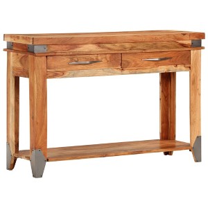 vidaXL Console Table 43.3 in.x13.4 in.x29.1 in. Solid Wood Acacia - 1 of 4