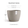 Ecopots Stockholm Durable Modern Round Indoor/Outdoor Recycled-Based Composite Flower Pot Planter - 2 of 4