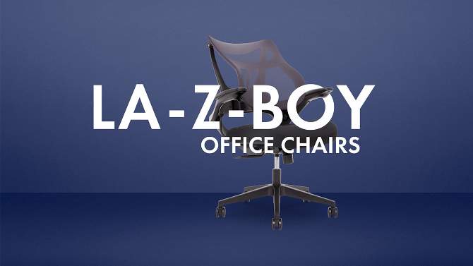 Sutherland Quilted Leather Office Chair with Padded Arms - La-Z-Boy, 2 of 18, play video