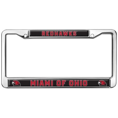 Miami University Redhawks Logo Full Size Standard License Plate Metal Frame