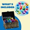 Joyfy 17 Pcs Diving Pool Toys, 16 Big Colorful Diamond Gems with Pirate Treasure Chest, Swimming Dive Toy for Kids Underwater Adventure Pool Games - 3 of 4