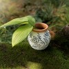 Blue Floral Suzani Bud Vase Terracotta by Foreside Home & Garden - 3 of 4