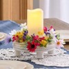 The Lakeside Collection Spring Wildflower Lighted LED Candle with Ring Garland and Wreath - Candle Ring with LED Candle - 2 of 2