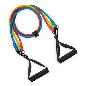 Ignite by SPRI Resistance 3 in 1 Band Kit - Blue/Yellow/Pink - 1 of 4