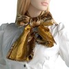 Slickblue Gold Boa Print Silk Scarf for Women, Lightweight & Soft, Fashion Accessory for All Occasions, 2 Sizes - 2 of 3