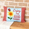 The Lakeside Collection Ladybug Embroidered Accent Pillows - Enjoy the Little Things - 2 of 3