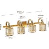 Crystal Bathroom Vanity Light， Modern Bathroom Vanity Light Fixtures Over Mirror Modern Crystal Vanity Lighting - 4 of 4