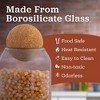 Maplefield Tinted Glass Jar with Cork Lid - Multipurpose Decorative Candy Jar for Kitchen, Pantry, and Bathroom Decor - 3 of 4