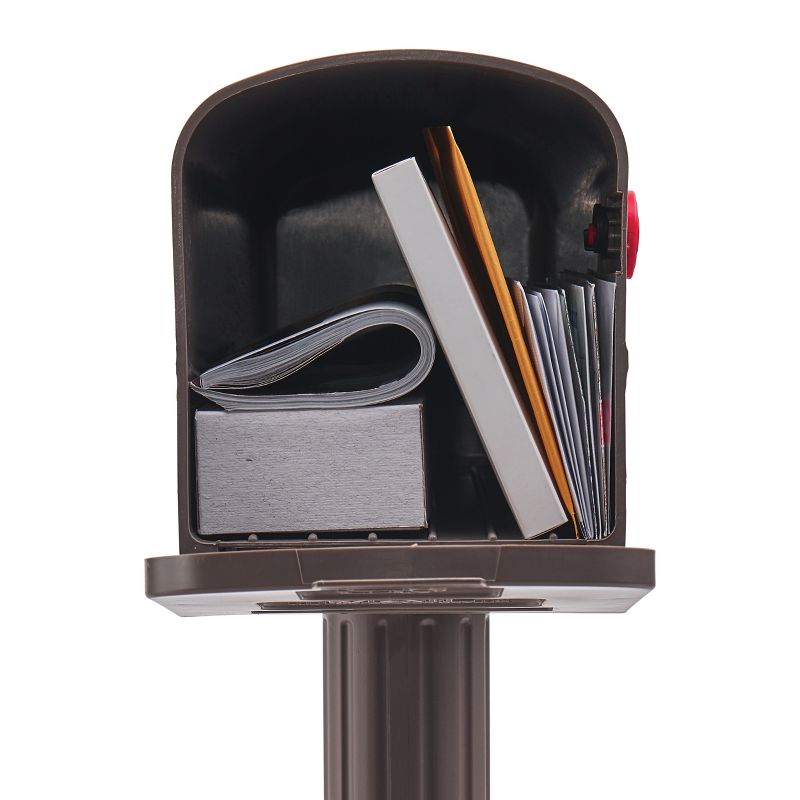 Architectural Mailbox Newbury Combo All In One Mailbox and Address Posts Light Brown, 2 of 6