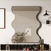 CAVINAS 30x35 Inch Bathroom Mirror with Wavy Sides,Modern Metal Frame Vanity Mirror,Wall Mirror for Bathroom,Living Room - 2 of 4