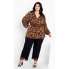 Women's Plus Size Aubree Print Shirt - black paisley | CITY CHIC - 3 of 4
