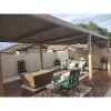 PURPLE LEAF Louvered Pergola Aluminum Outdoor Hardtop Pergola with Adjustable Retractable Louvre Roof for Deck Garden Backyard - 2 of 4