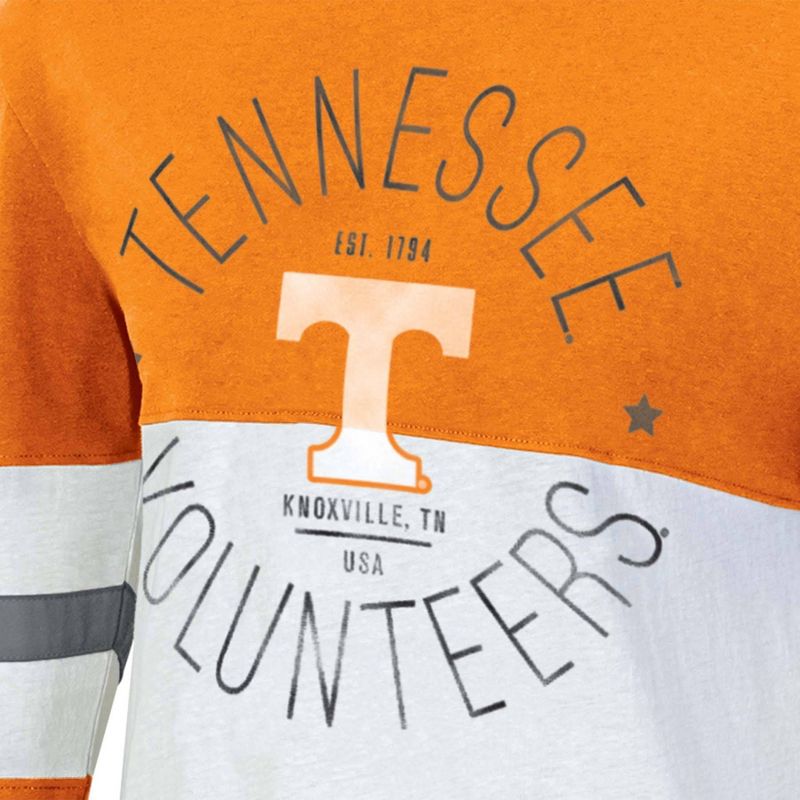 NCAA Tennessee Volunteers Women&#39;s Long Sleeve Color Block T-Shirt, 3 of 4