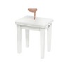 Vanity Desk Set With Mirror For Makeup, Makeup Table With 1 Drawer Storage Cosmetics, Vanity Dressing Table For Bedroom With Stool,White - 2 of 4