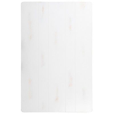 Antique Rustic White Solid Pine Farmhouse Dining Table