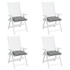 vidaXL Chair Cushions 4 pcs Gray 19.7 in.x19.7 in.x2.8 in. Oxford Fabric - 4 of 4