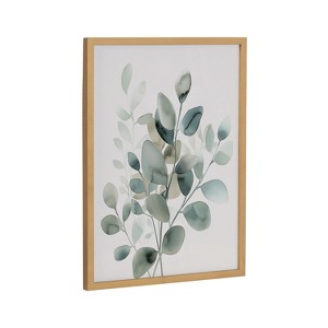 Kate & Laurel All Things Decor 12"x16" Gallery Modern Botanical Watercolor in Muted Teal Print by The Creative Bunch Studio Gold - 1 of 4